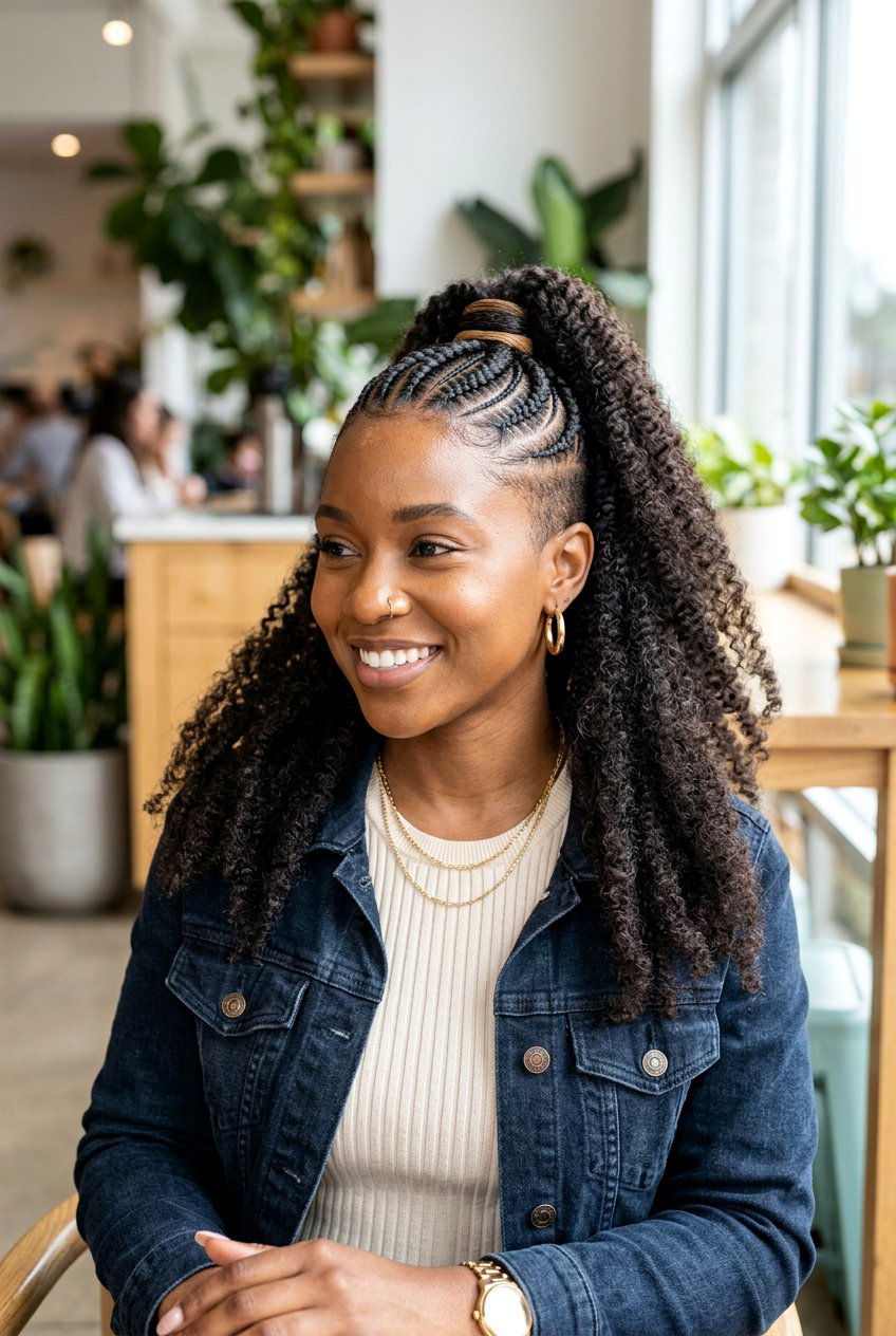 Half Up Mohawk Braid for Black Women - 20 soft mohawk braid hairstyle for black women - 20 soft mohawk braid hairstyle for black women