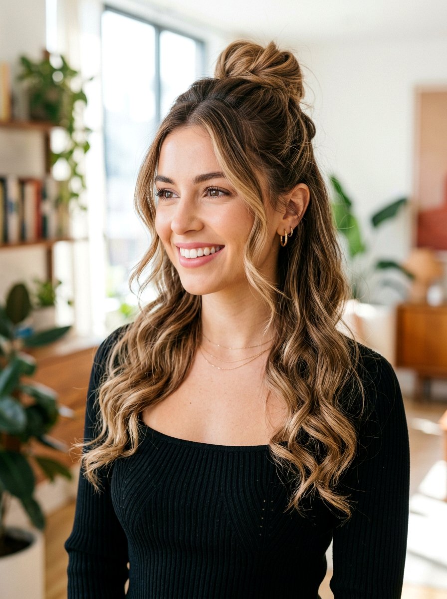 Half Up Party Bun With Face Framing Pieces - 20 party bun with face framing pieces - 20 party bun with face framing pieces