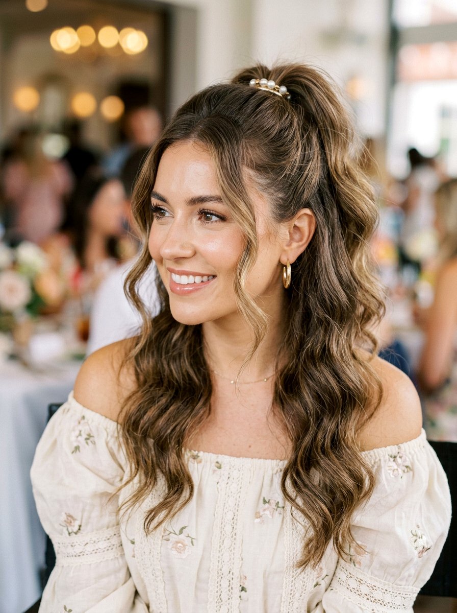 Half Up Party Ponytail With Face Framing Pieces - 20 party ponytail with face framing pieces - 20 party ponytail with face framing pieces