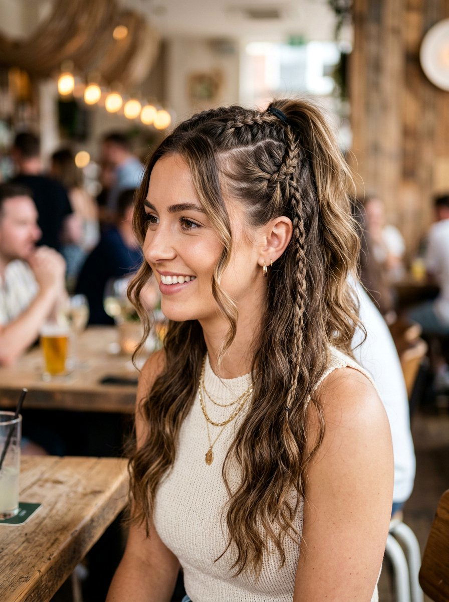 Half Up Party Ponytail With Mini Braids And Face Framing - 20 party ponytail with face framing pieces - 20 party ponytail with face framing pieces