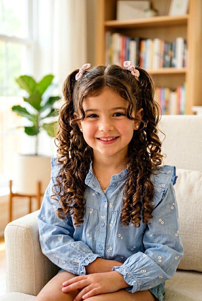 Half Up Pigtail Curls For Girls - 20 pigtail curls for girls - 20 pigtail curls for girls