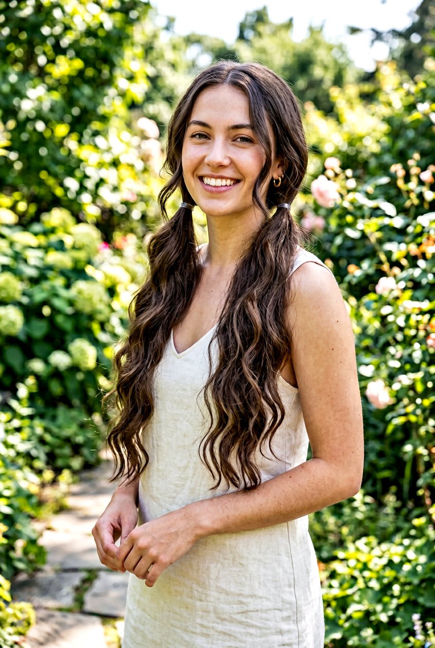 Half Up Pigtails For Long Hair - 20 half up pigtail hairstyles - 20 half up pigtail hairstyles