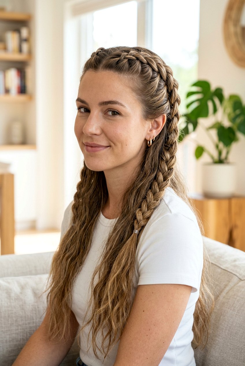 Half Up Pigtails With Dutch Braids - 20 half up pigtail hairstyles - 20 half up pigtail hairstyles