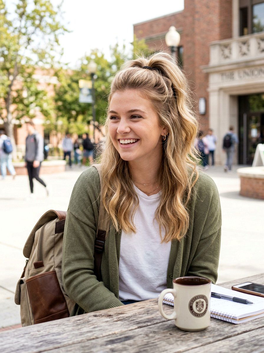 Half Up Ponytail For College Girls - 20 quick morning hairstyle for college girls - 20 quick morning hairstyle for college girls