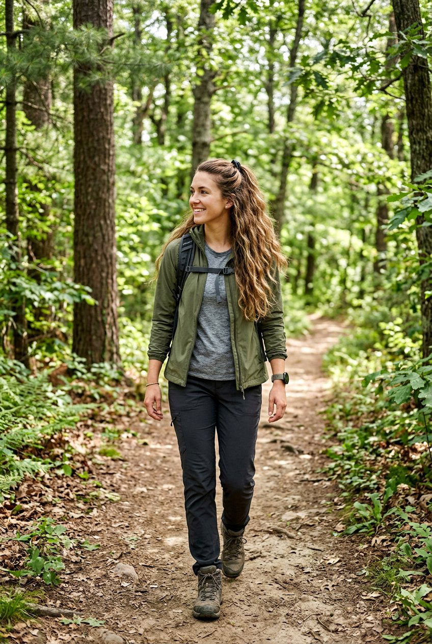 Half Up Ponytail For Hiking Long Hair - 20 hiking hairstyles for long hair - 20 hiking hairstyles for long hair