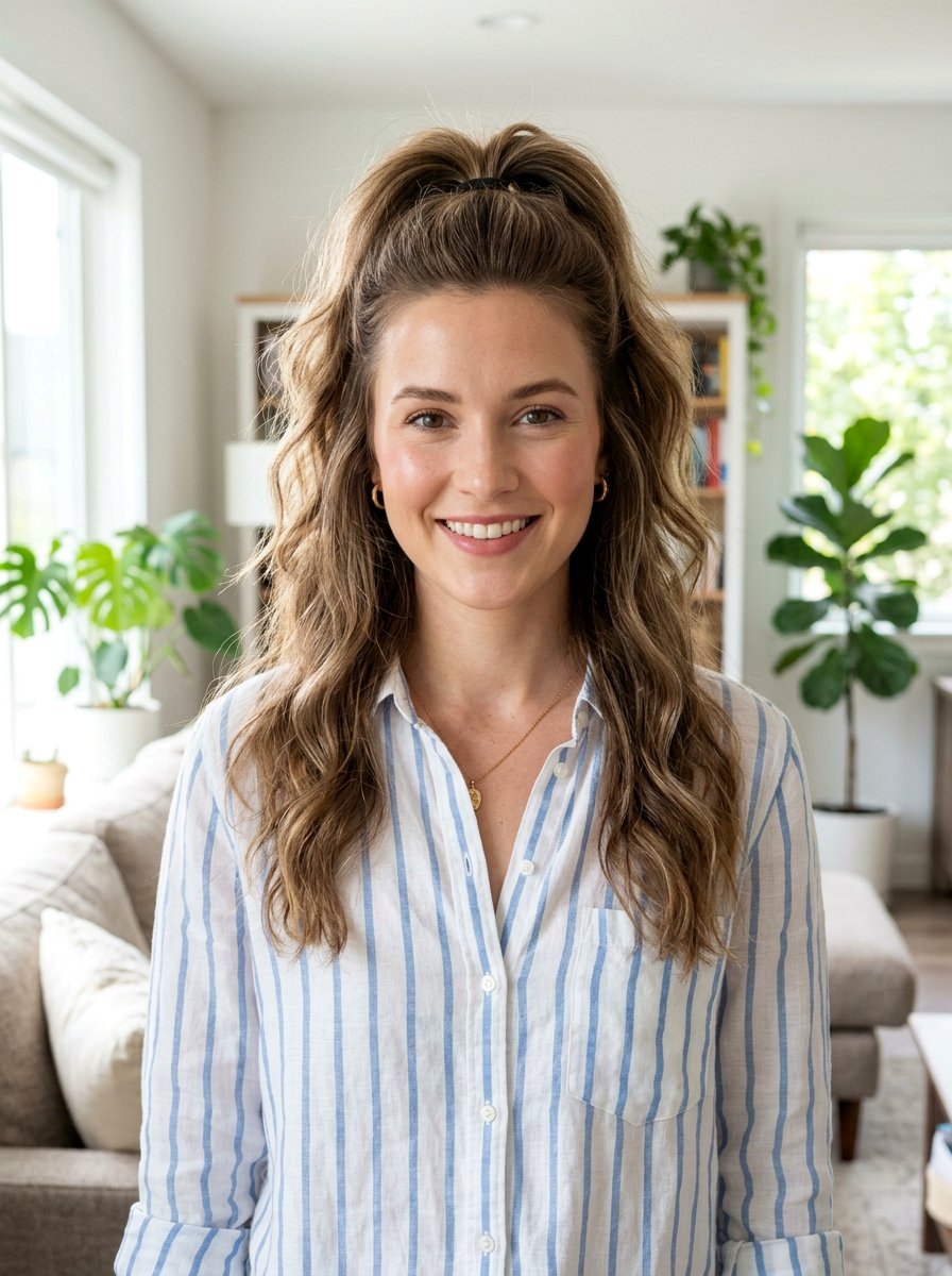 Half Up Ponytail No Wash Hairstyle - 20 no wash day hairstyles - 20 no wash day hairstyles