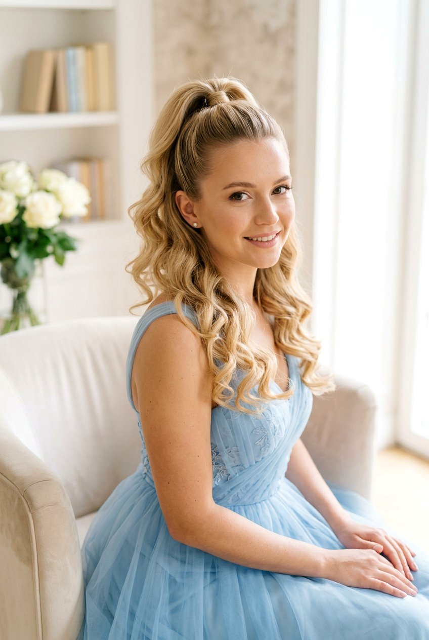 Half Up Ponytail Wedding Guest - 20 elegant wedding guest ponytail - 20 elegant wedding guest ponytail