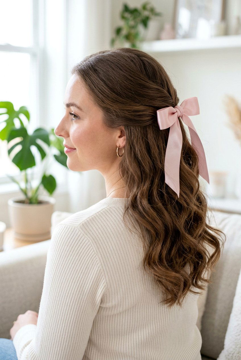 Half Up Ribbon Hairstyle - 20 coquette ribbon hairstyle - 20 coquette ribbon hairstyle