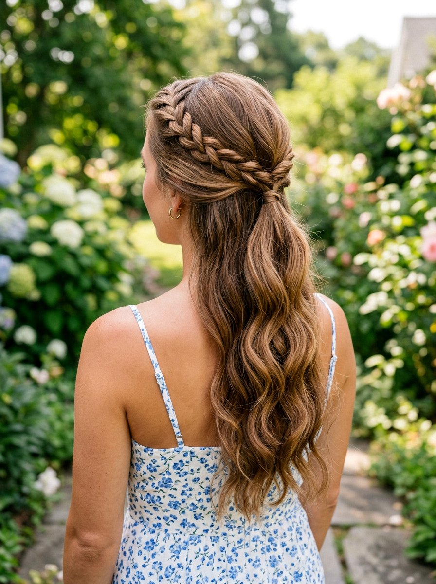 Half Up Rope Braid Low Ponytail - 20 rope braid low ponytail - 20 rope braid low ponytail