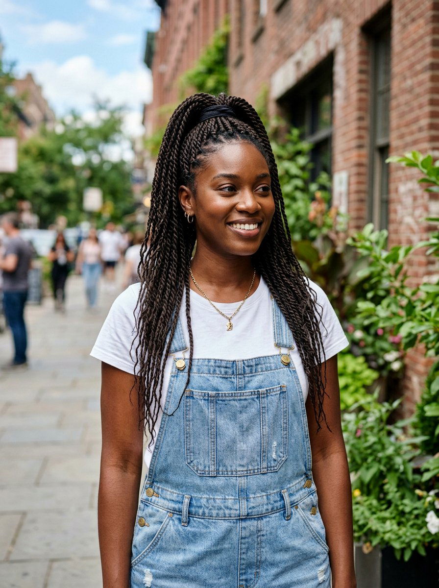 Half Up Senegalese Twist Ponytail - 20 senegalese twists ponytail - 20 senegalese twists ponytail