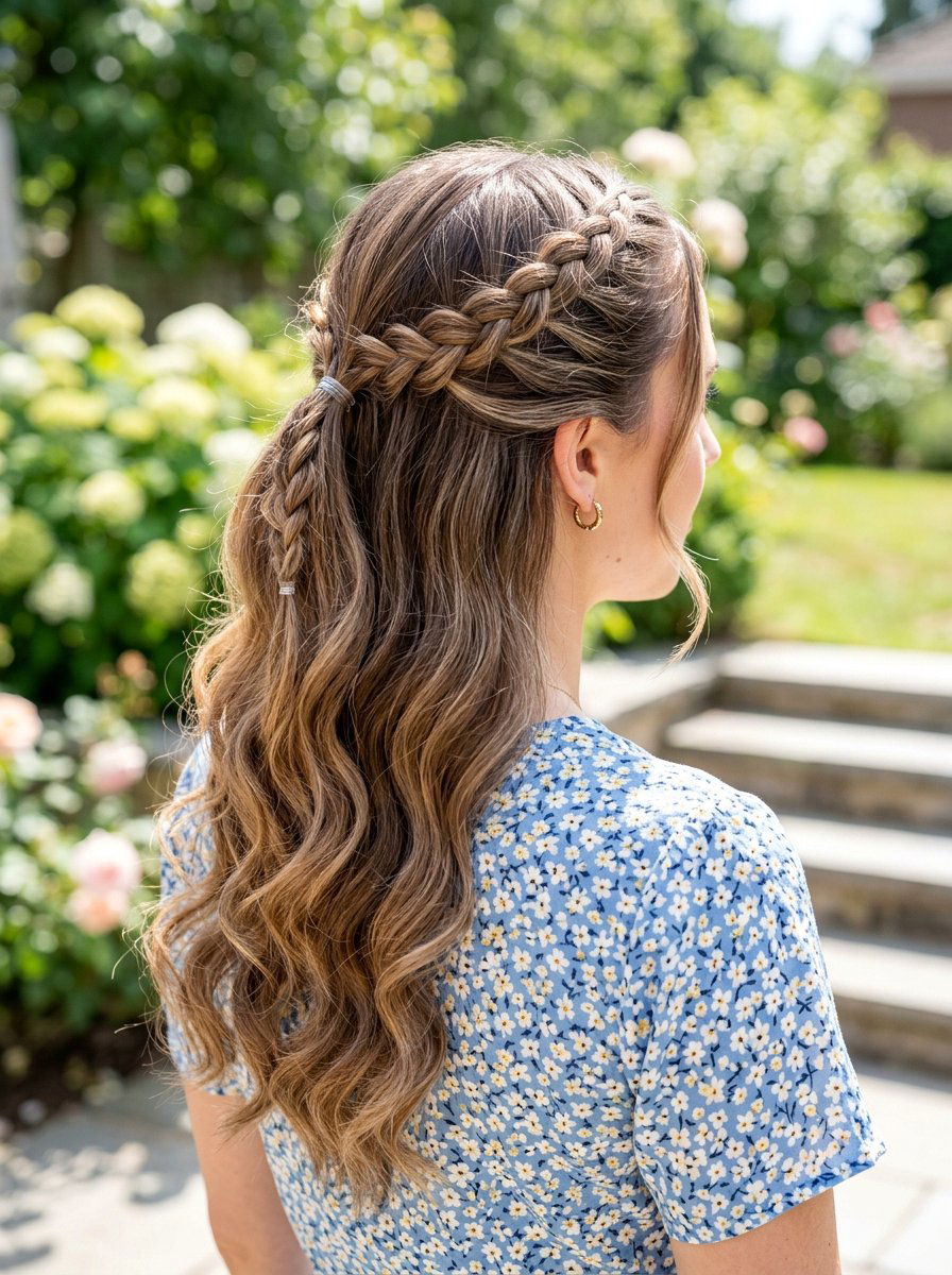Half Up Side Braid Ponytail - 20 party hairstyle with side braid ponytail - 20 party hairstyle with side braid ponytail