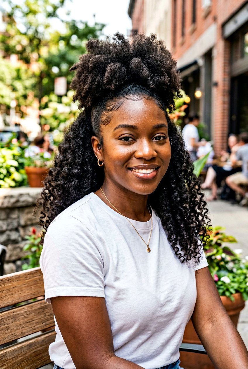 Half Up Side Part Puff - 20 side part puff for black women - 20 side part puff for black women