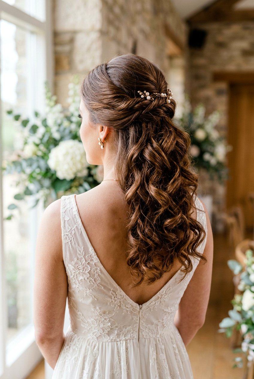 Half Up Soft Curls Updo - 20 soft curls updo hairstyle - 20 soft curls updo hairstyle