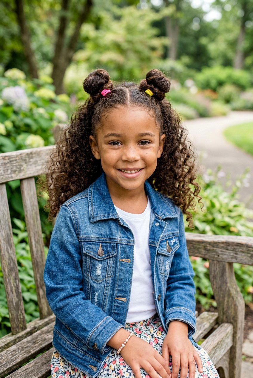 20 Beautiful Little Girls Half Up Curls Hairstyle Ideas!