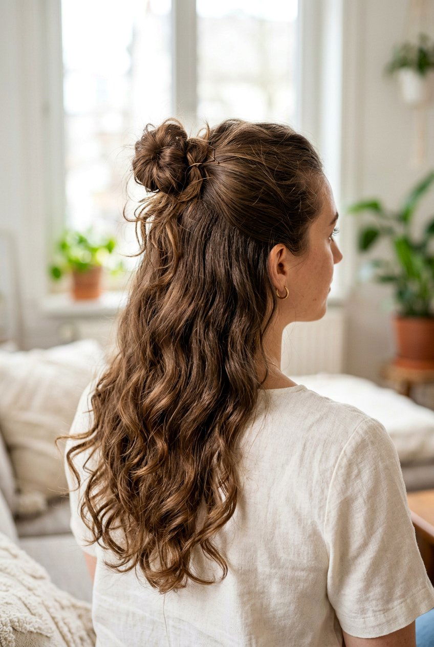 Half Up Top Knot - 20 romantic hairstyles for weddings - 20 romantic hairstyles for weddings