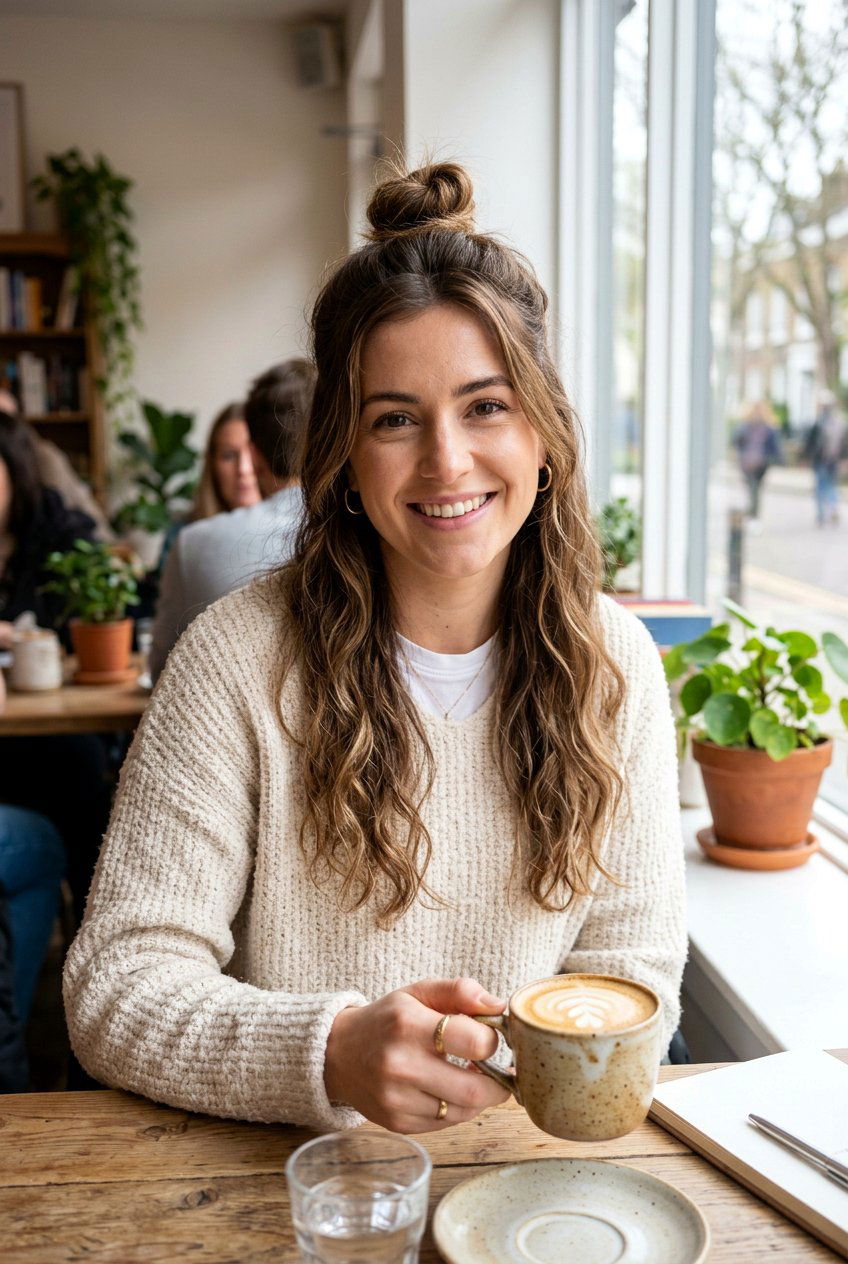 Half Up Top Knot - 20 easy vacation updo for women - 20 easy vacation updo for women