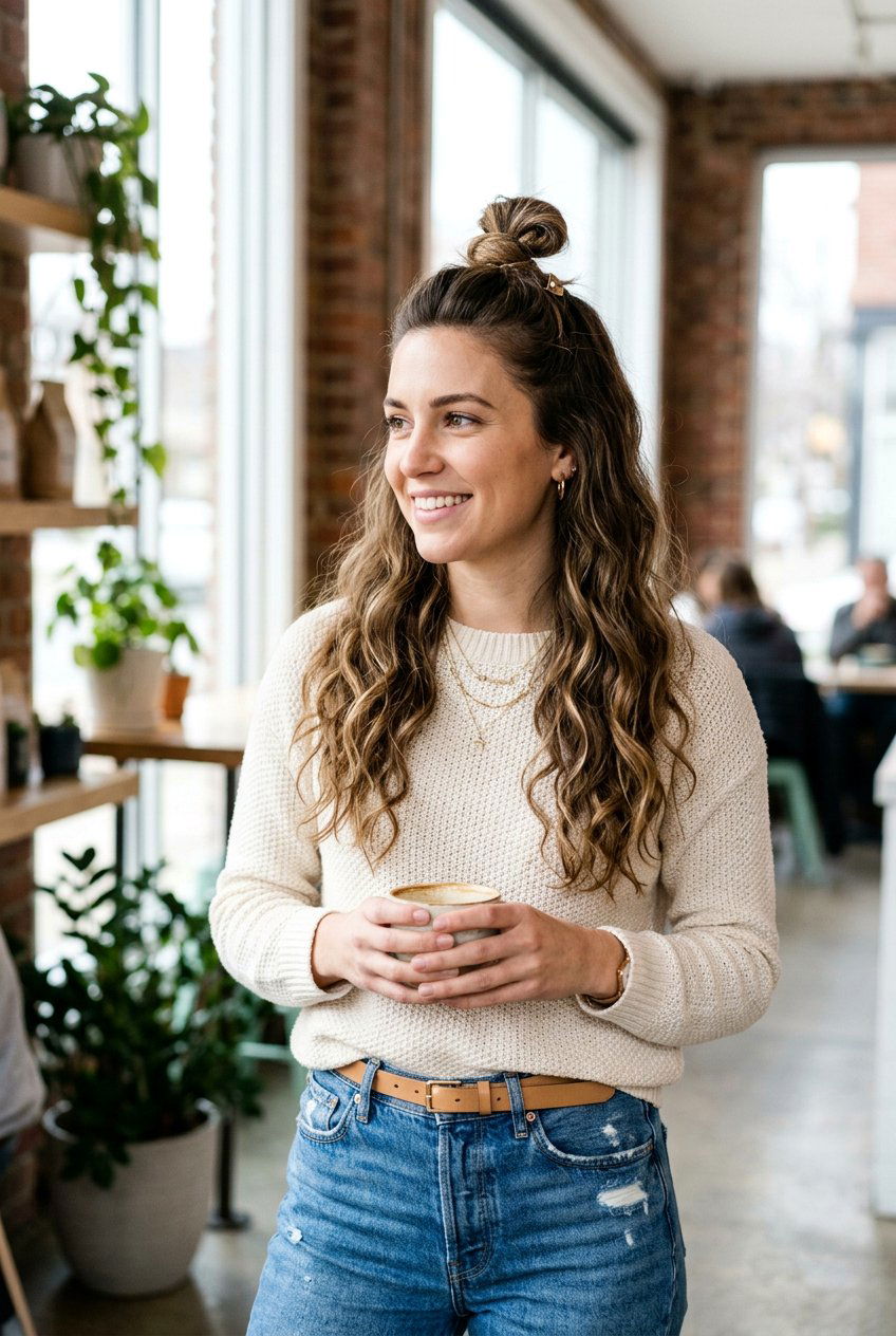 Half Up Top Knot For Birthday - 20 birthday hairstyles for women - 20 birthday hairstyles for women
