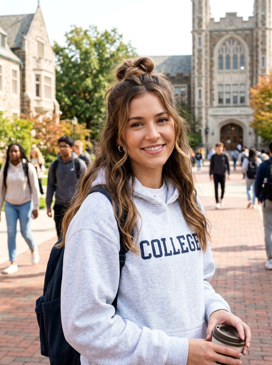 Half Up Top Knot For College Girls - 20 quick morning hairstyle for college girls - 20 quick morning hairstyle for college girls