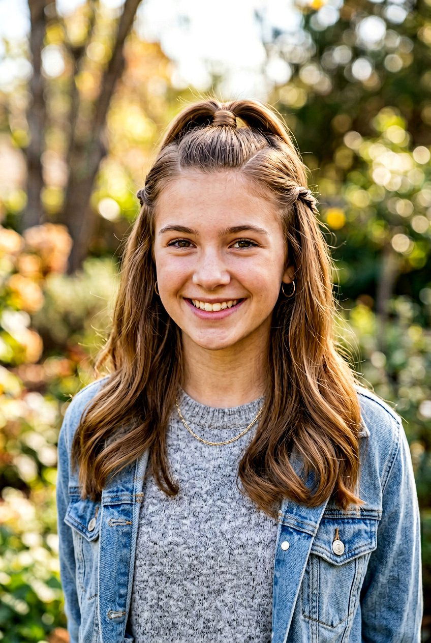 Half Up Topsy Tail - 20 simple half up hairstyle for teens - 20 simple half up hairstyle for teens