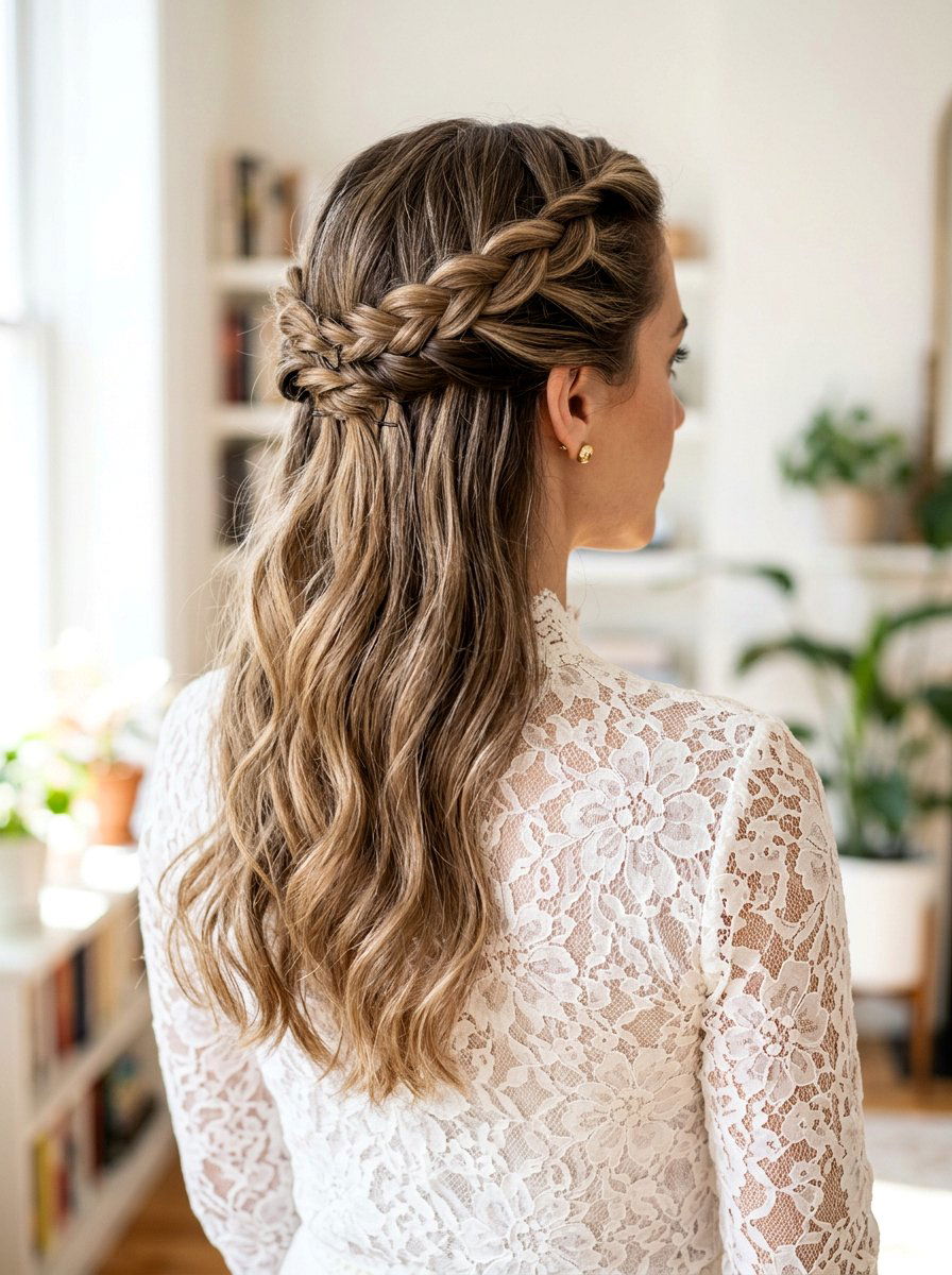 Half Up Twisted Crown - 20 overnight twists for natural hair