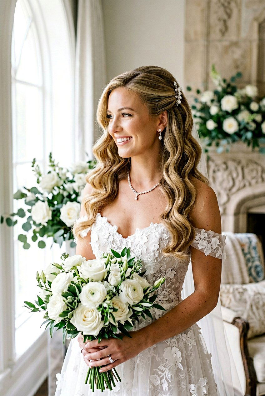 Half Up Vintage Waves - 20 bridal hairstyle with vintage waves - 20 bridal hairstyle with vintage waves