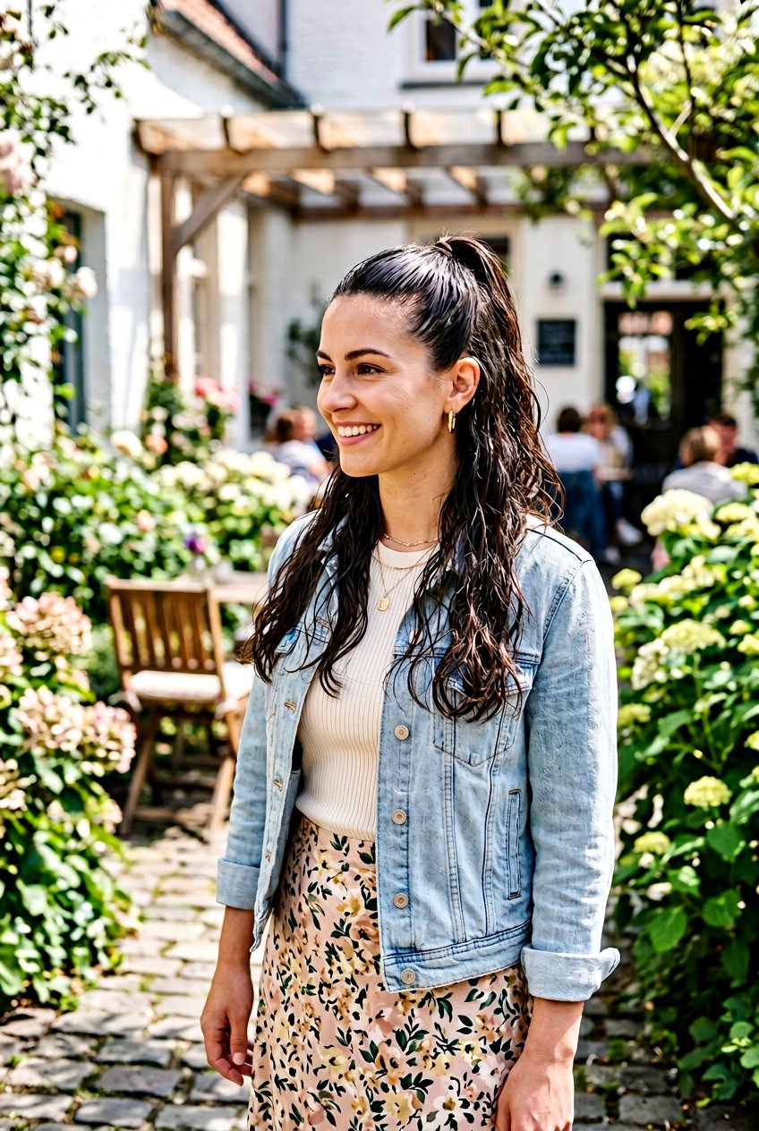 Half Up Wet Look Ponytail - 20 runway wet look ponytail - 20 runway wet look ponytail