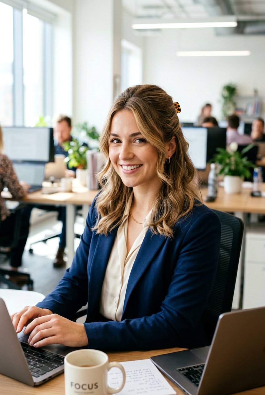 Half Up With Face Framing Pieces - 20 elegant work half up hairstyle - 20 elegant work half up hairstyle