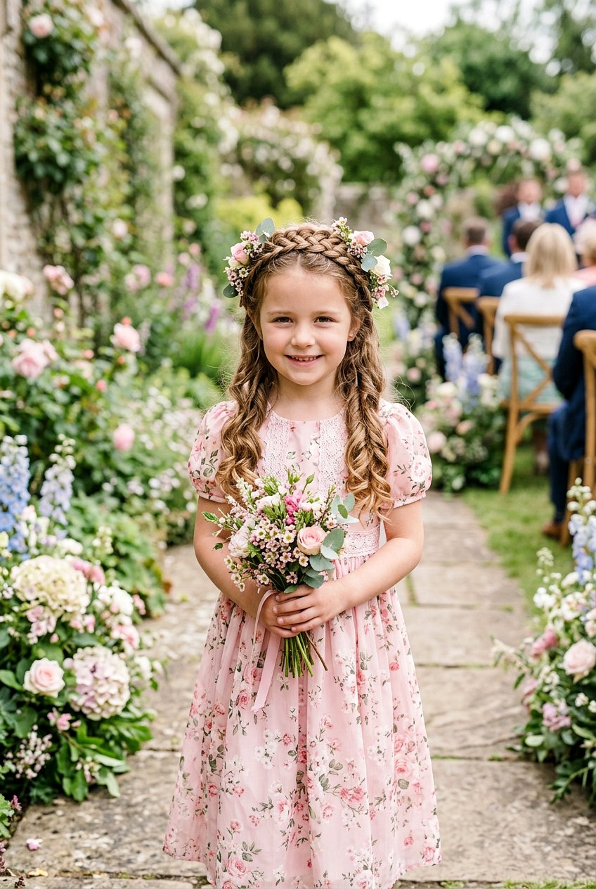 Half up braided crown flower girl - 20 flower girl braided crown - 20 flower girl braided crown