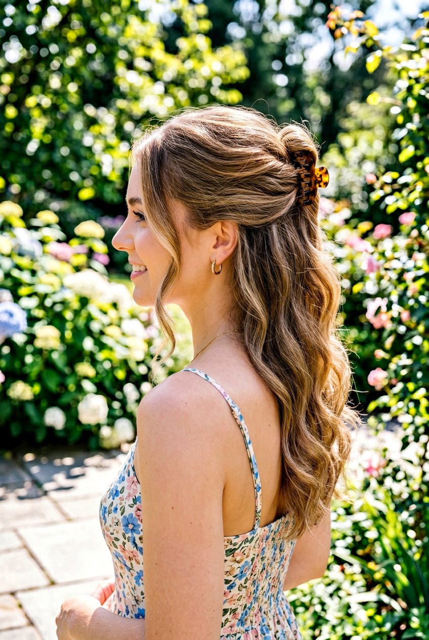 Half up claw clip french twist - 20 claw clip french twist hairstyle - 20 claw clip french twist hairstyle