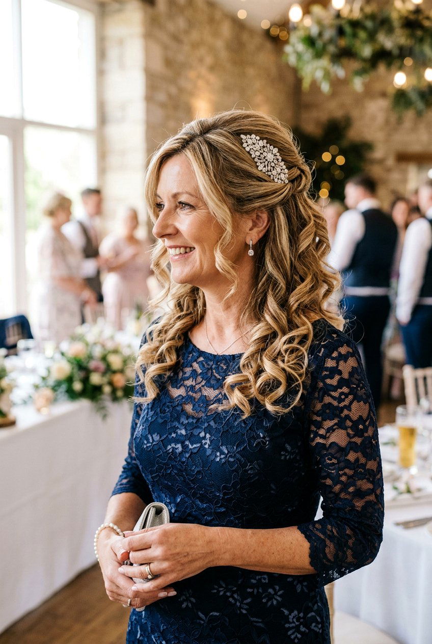 Half up half down curls mother of the bride - 20 soft curls for mother of the bride - 20 soft curls for mother of the bride