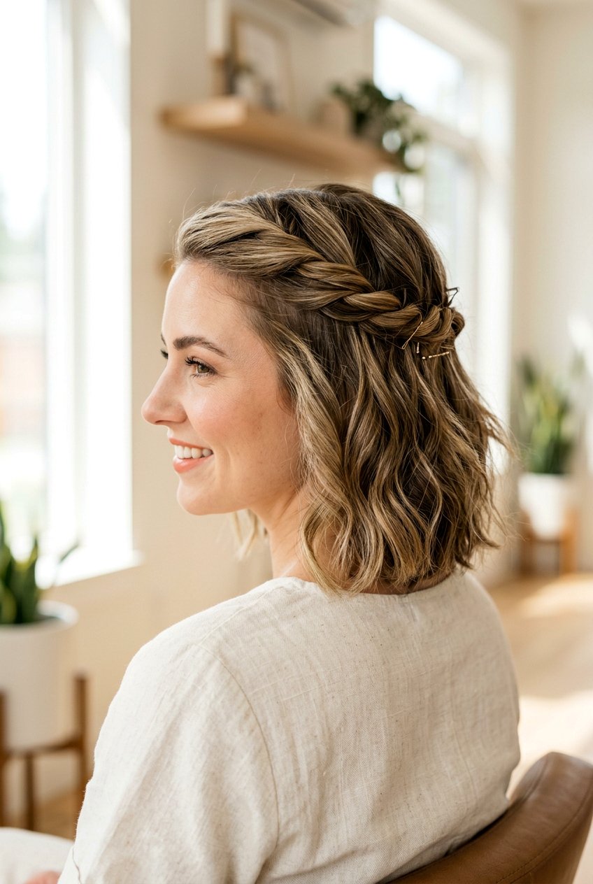 Half up half down for short hair - 20 half up half down wedding hairstyles - 20 half up half down wedding hairstyles