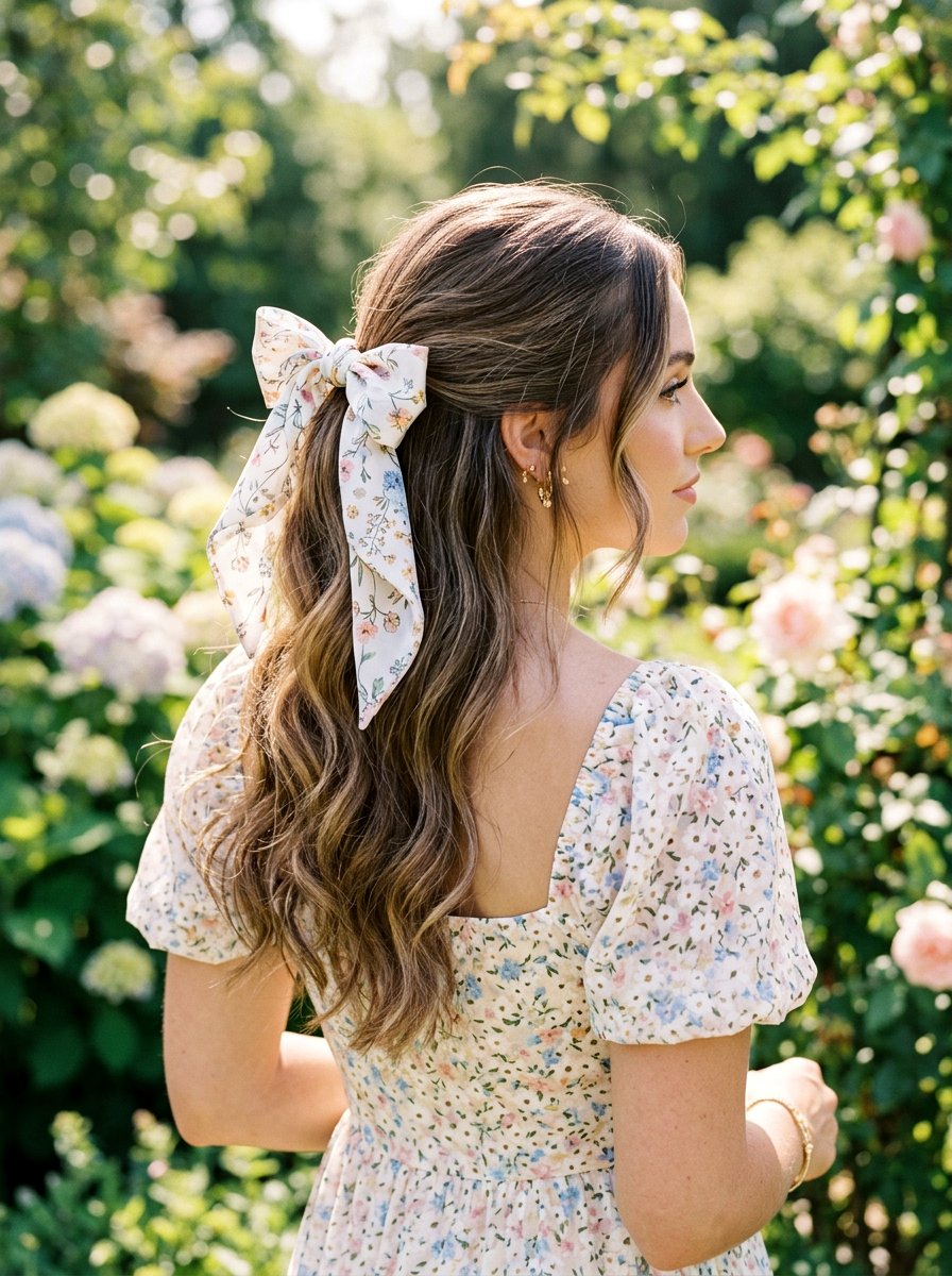 20 Beautiful Silk Scarf Ponytail Hairstyle Ideas for Women