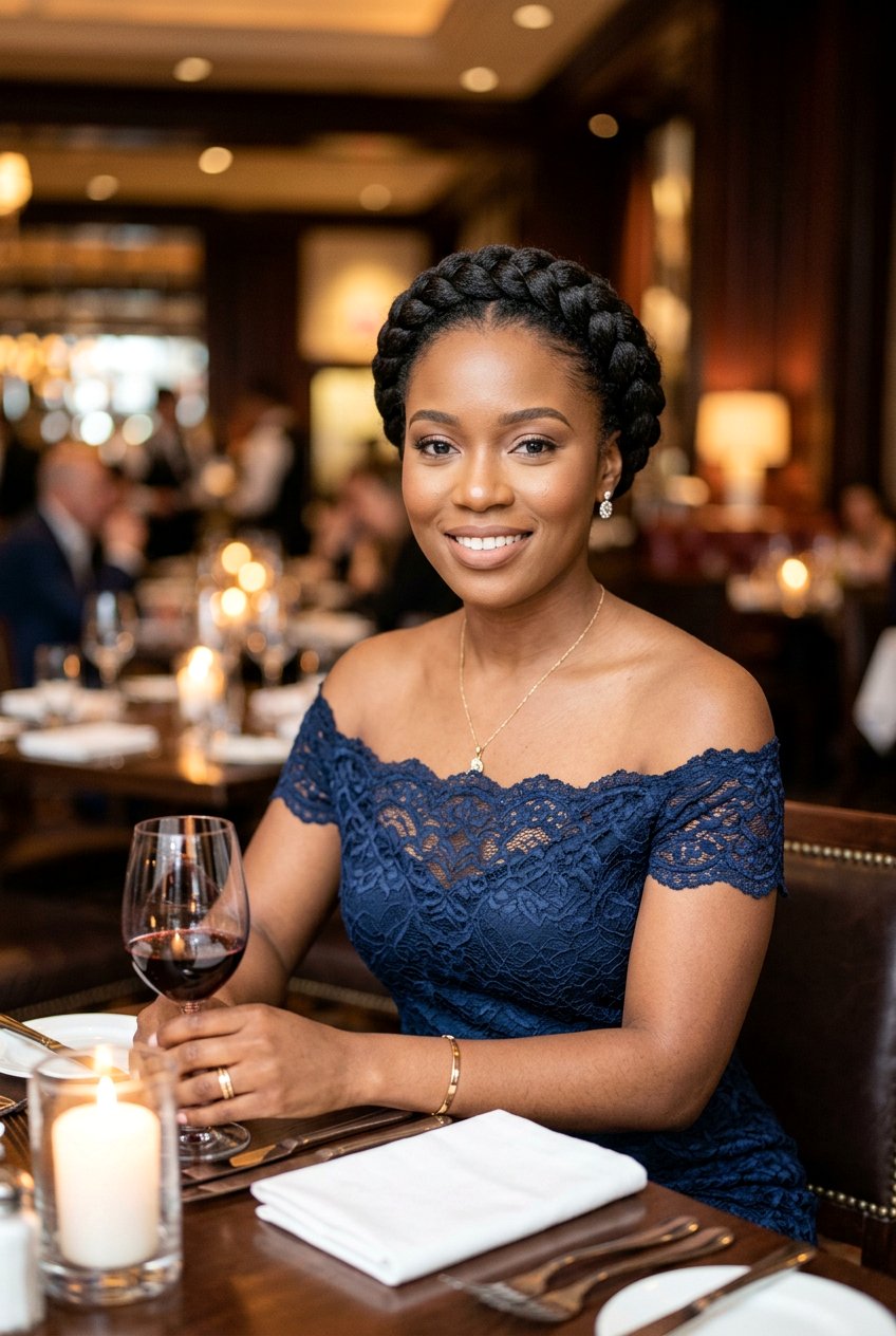 Halo Braid - 20 black women vacation protective styles - 20 black women vacation protective styles