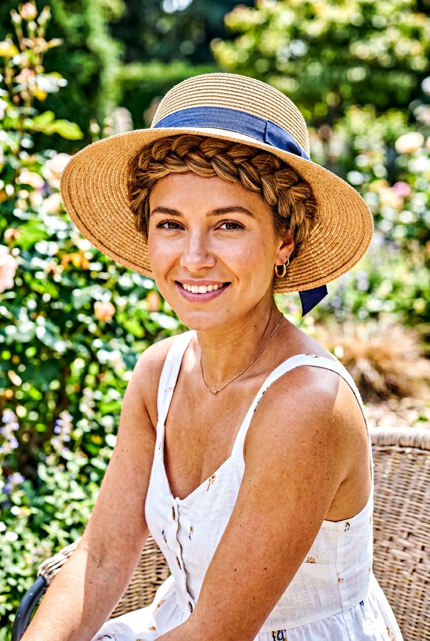 Halo Braid - 20 braided hairstyle for vacation photos - 20 braided hairstyle for vacation photos