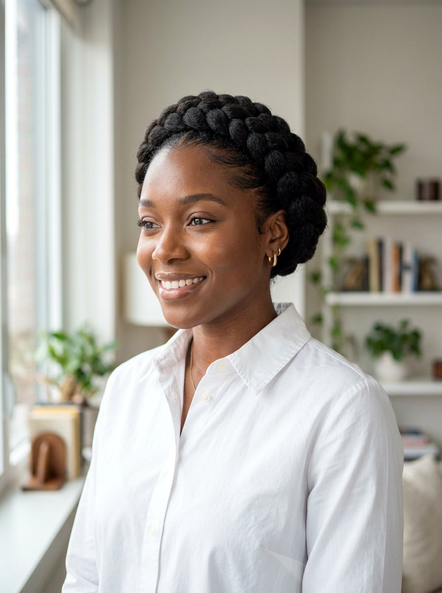 Halo Braid - 20 office protective styles for black women - 20 office protective styles for black women