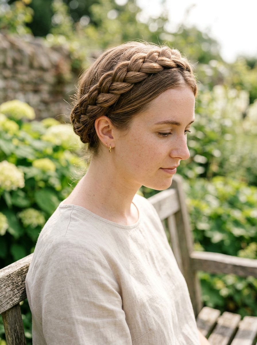 Halo Braid - 20 windy day braid hairstyle - 20 windy day braid hairstyle