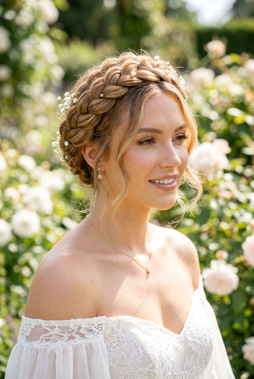Halo Braid - 20 wedding updo hairstyles - 20 wedding updo hairstyles
