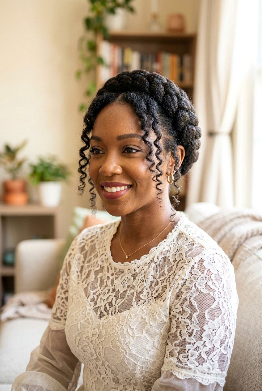 Halo Braid - 20 black women natural hairstyle ideas - 20 black women natural hairstyle ideas