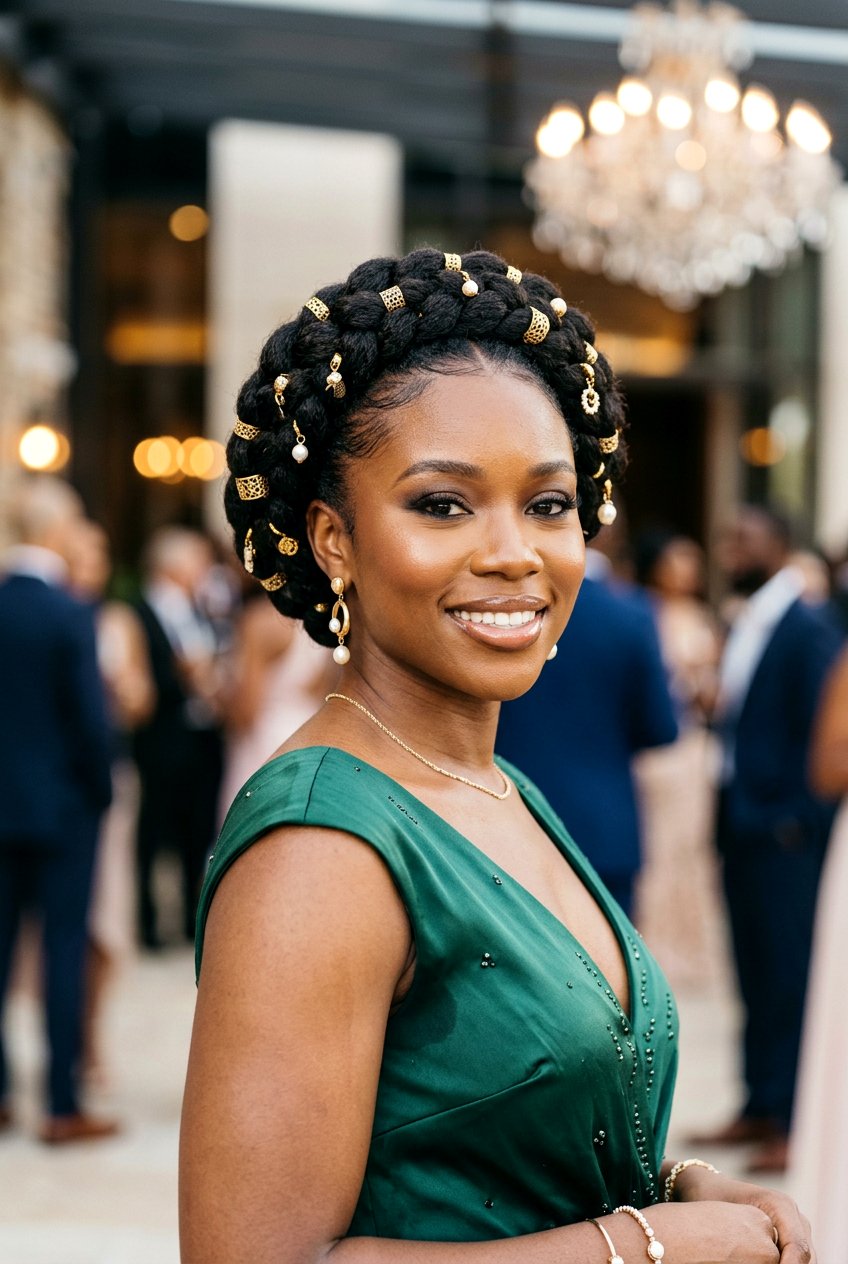 Halo Braid - 20 black women vacation hairstyle ideas - 20 black women vacation hairstyle ideas