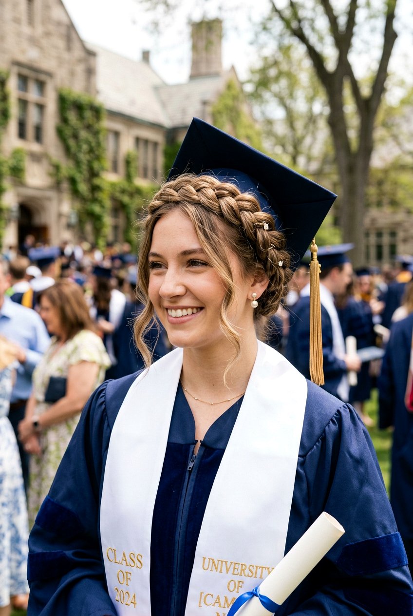 Halo Braid For Graduation - 20 graduation hairstyles for natural hair - 20 graduation hairstyles for natural hair