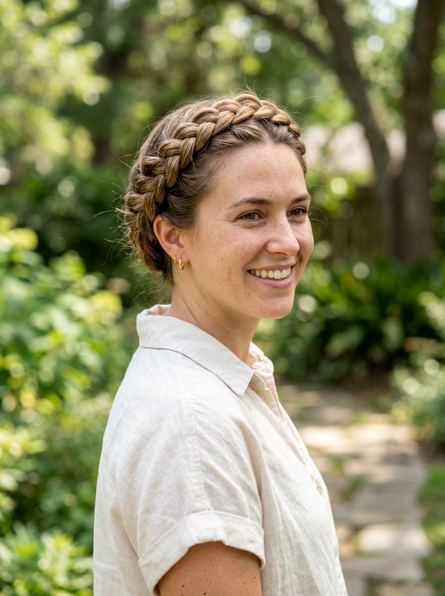 Halo Braid For Humid Weather - 20 vacation hairstyle for long curls - 20 vacation hairstyle for long curls