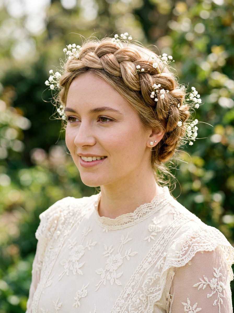 Halo Braid Hair Look - 20 prom hairstyles for braids - 20 prom hairstyles for braids