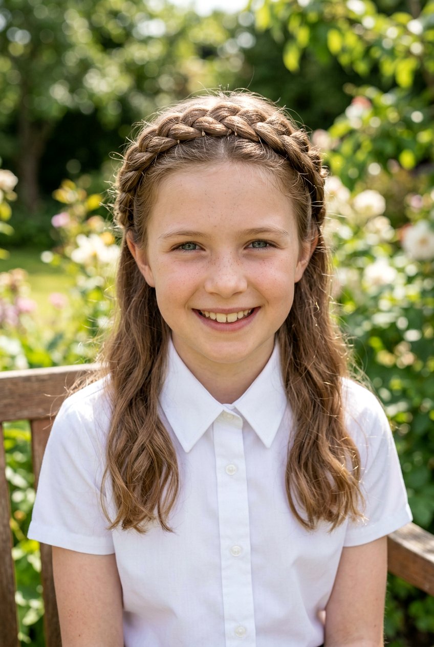 Halo Braid Half Up For School - 20 braided half up hairstyle for school - 20 braided half up hairstyle for school