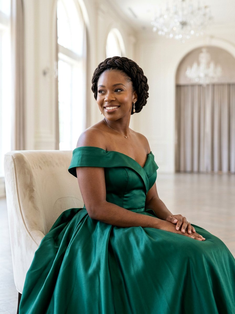 Halo Braid Locs - 20 prom hairstyles for locs - 20 prom hairstyles for locs