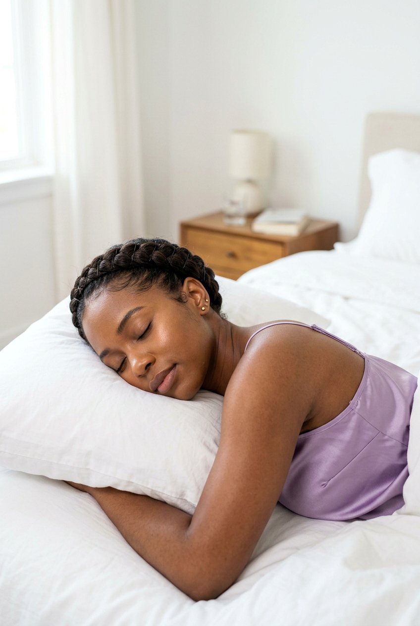 Halo Braid Pinned Around Head for Sleep - 20 braided protective styles for sleep - 20 braided protective styles for sleep