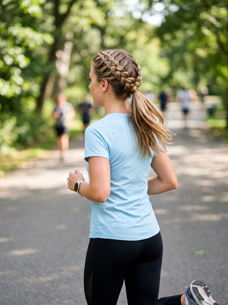 Halo Braid Ponytail - 20 running braid ponytail - 20 running braid ponytail