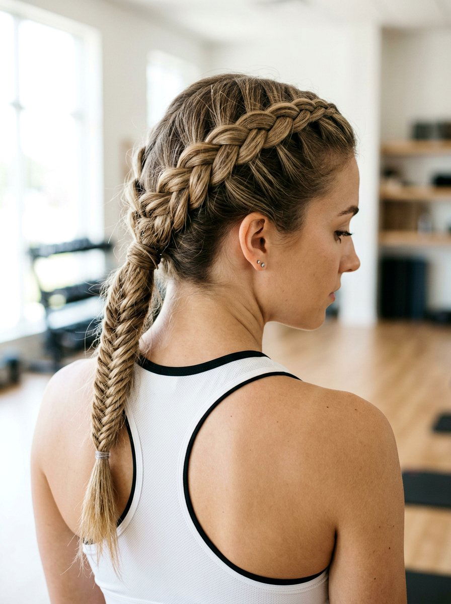 Halo Braid With Braided Ponytail - 20 soccer hairstyle with braided ponytail - 20 soccer hairstyle with braided ponytail