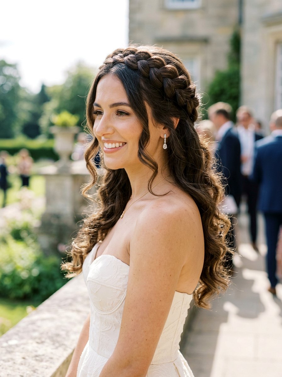 Halo Braid With Loose Curls - 20 halo braid for wedding guest - 20 halo braid for wedding guest