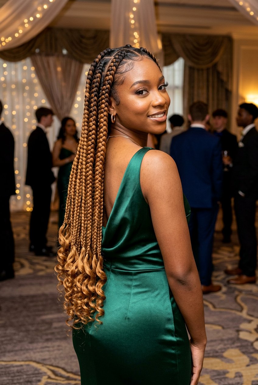 Halo Braid with Cornrow Base - 20 prom braid styles for black women - 20 prom braid styles for black women