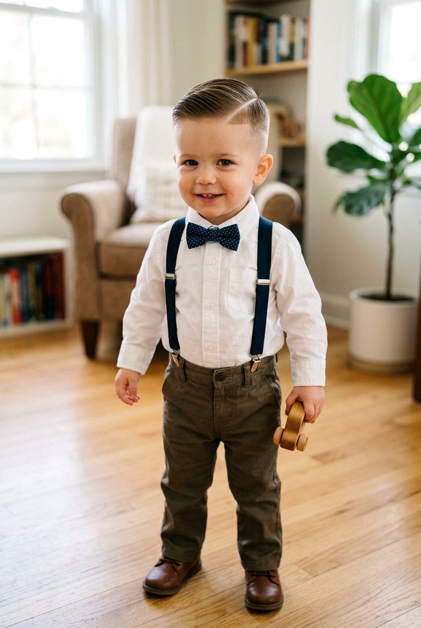 Hard Part Comb Over - 20 first haircut ideas for boys - 20 first haircut ideas for boys